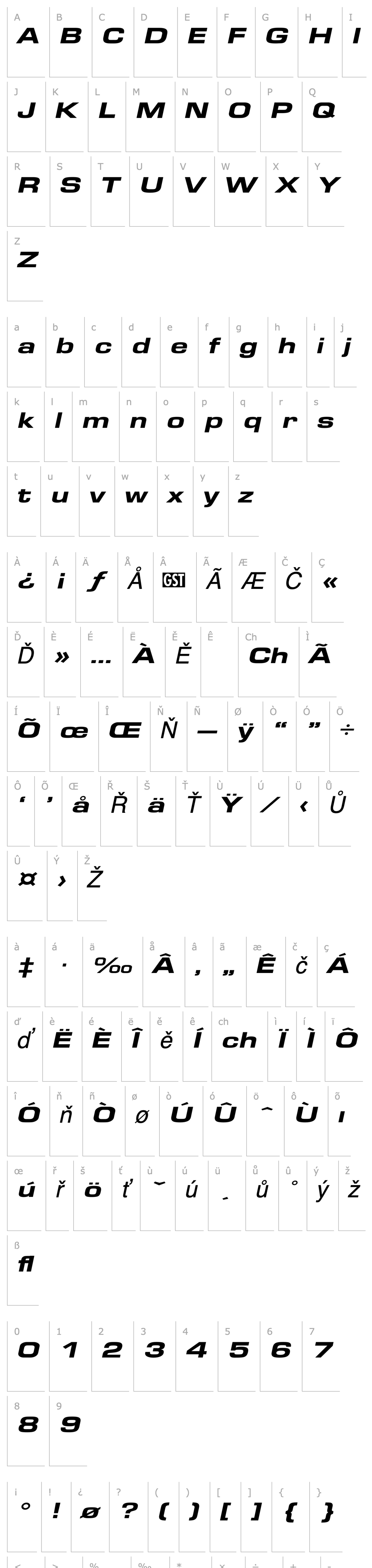 Přehled Eurose Wide-Heavy Italic