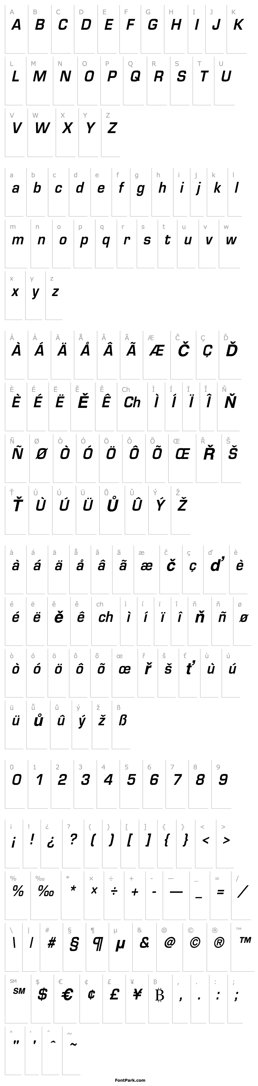 Overview EuroseCond Bold Italic