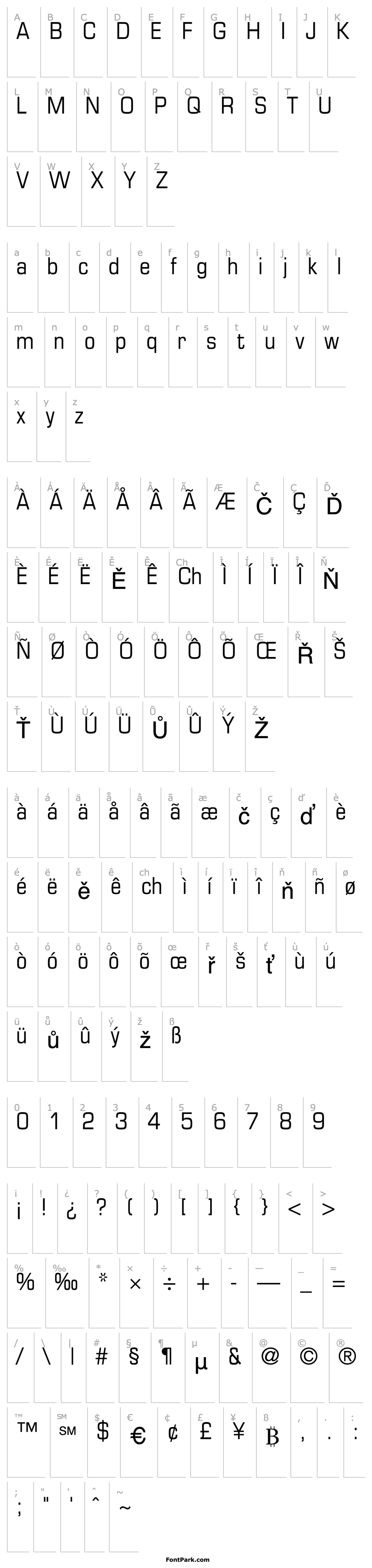 Overview Eurostile-Condensed