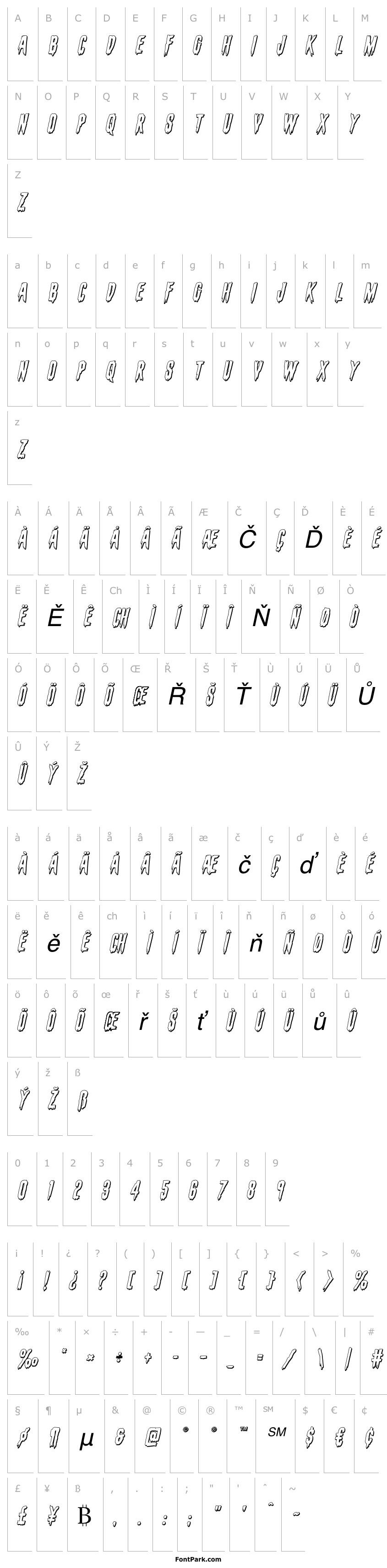 Overview Eva Fangoria 3D Italic