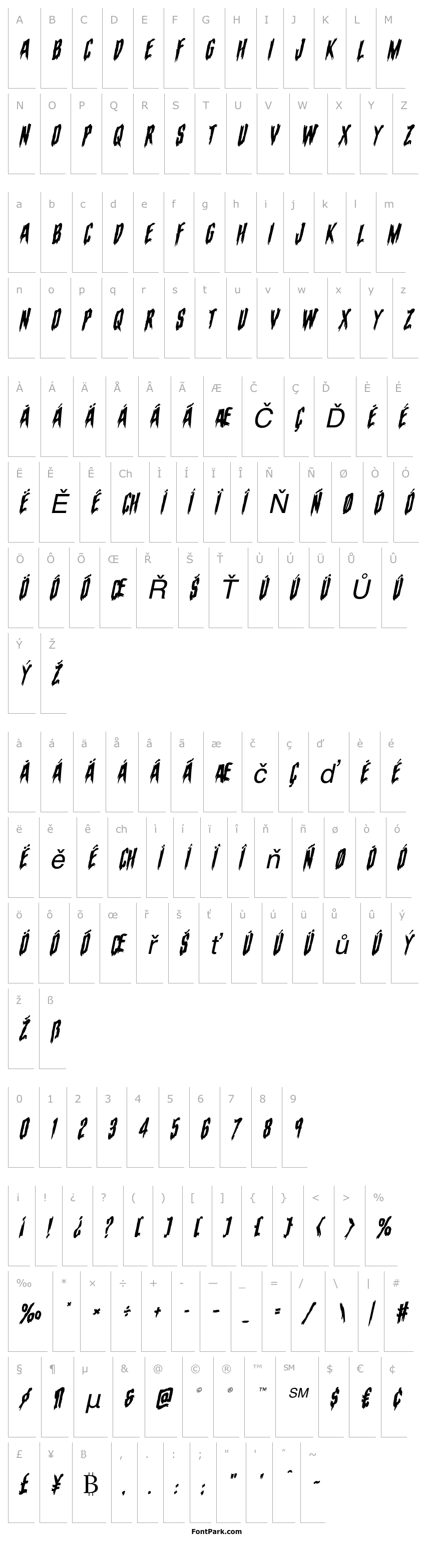 Overview Eva Fangoria Warped Italic
