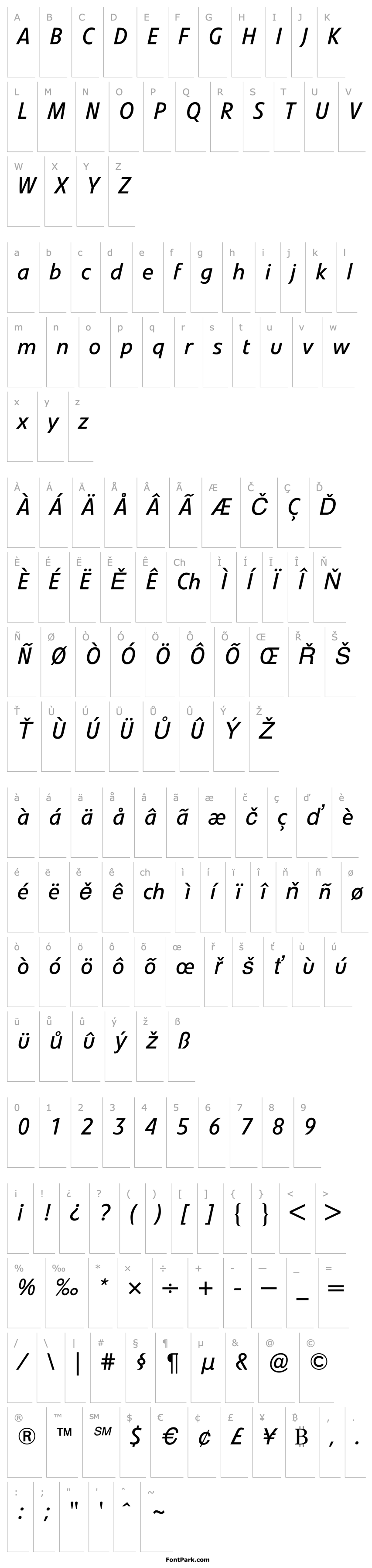 Overview EvoBQ-Italic