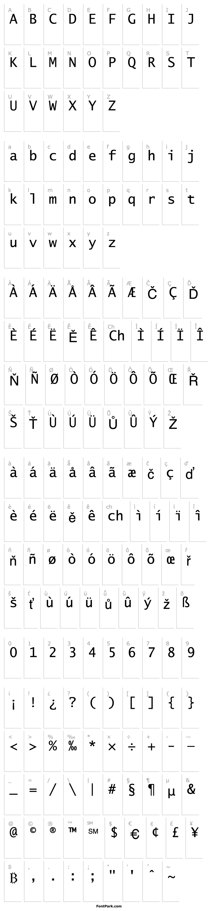 Overview Excalibur Monospace