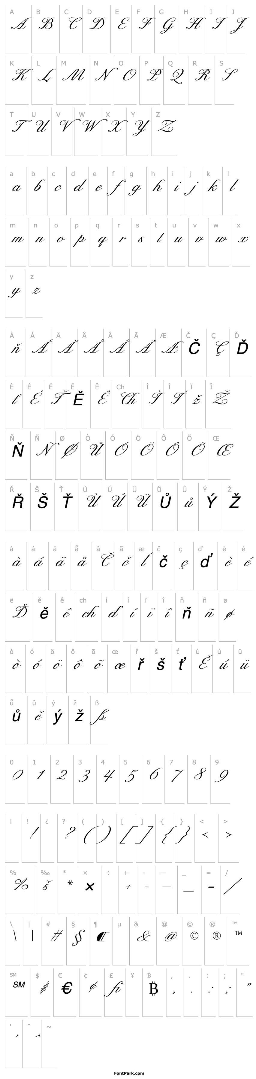 Overview Excelsior Script Extended