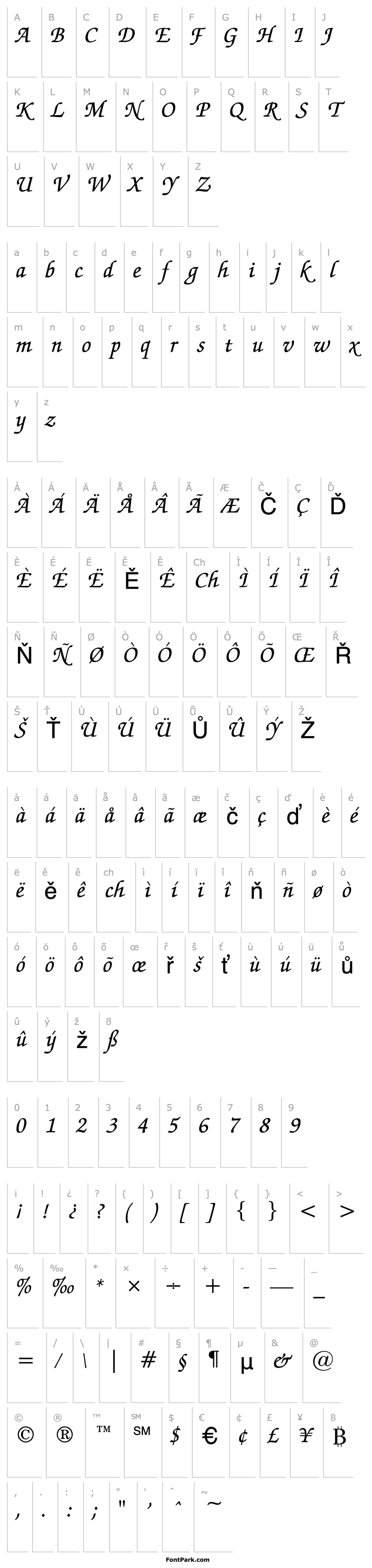 Přehled Exchequer Script