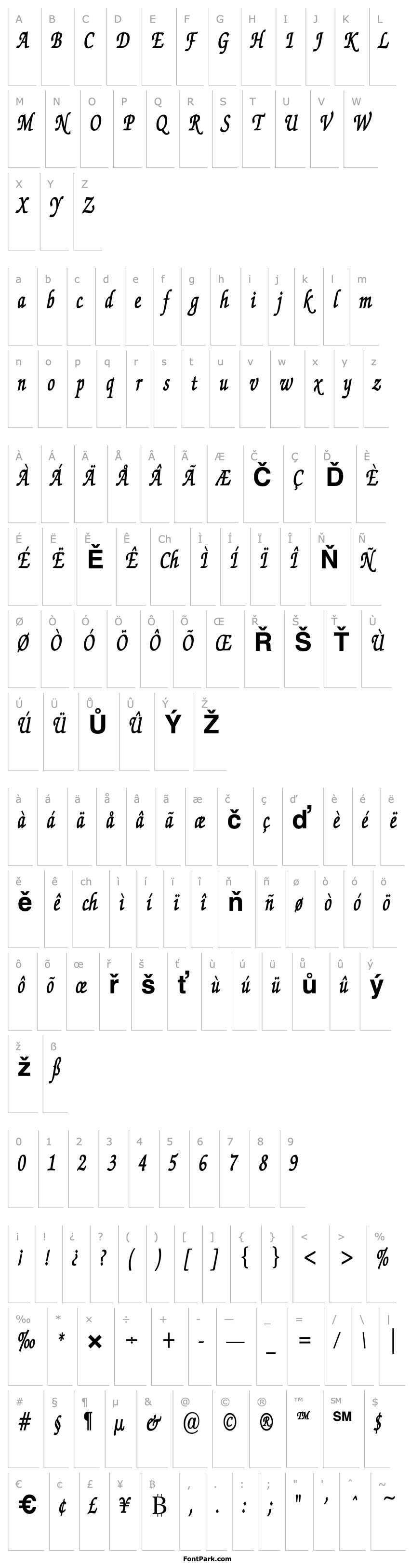 Overview ExchequerScriptCondensed Bold