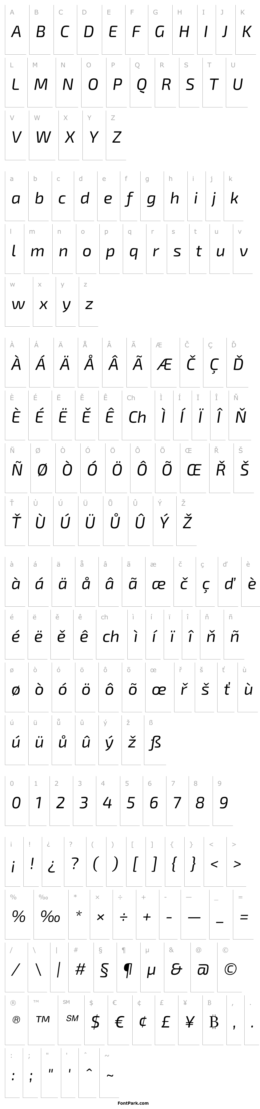 Přehled Exo 2 Italic