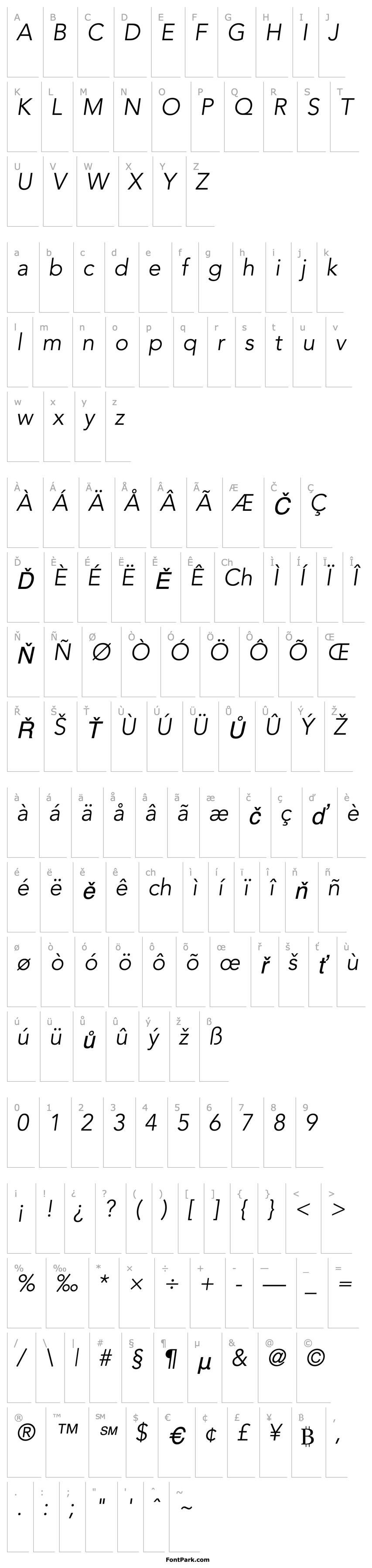 Overview Expo Light SSi Light Italic