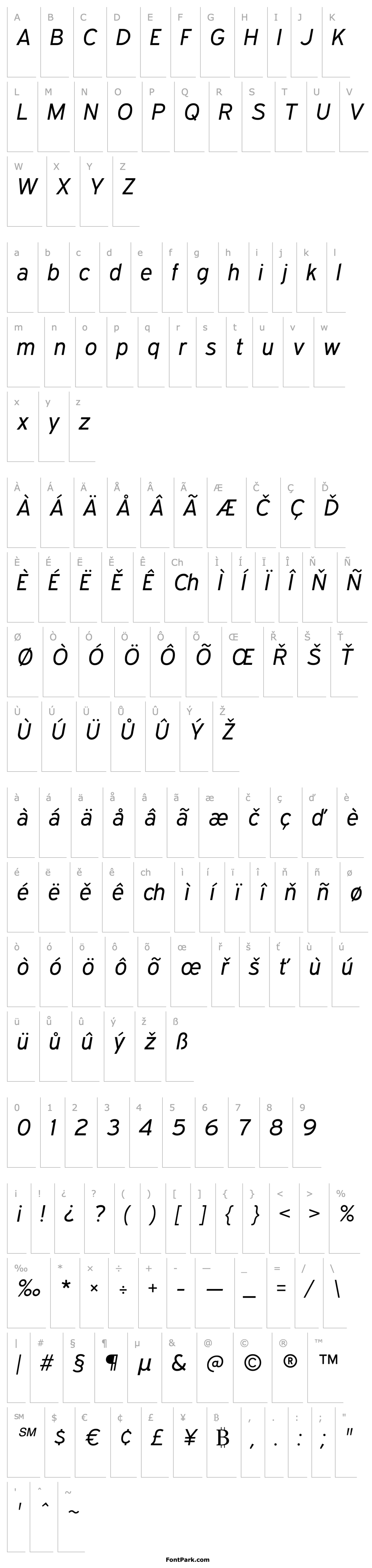 Přehled Expressway Bk Italic