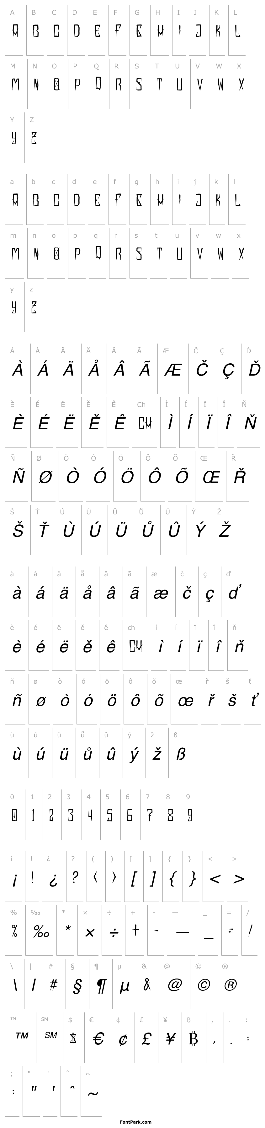 Přehled EXTRAKREBEL1987 Italic