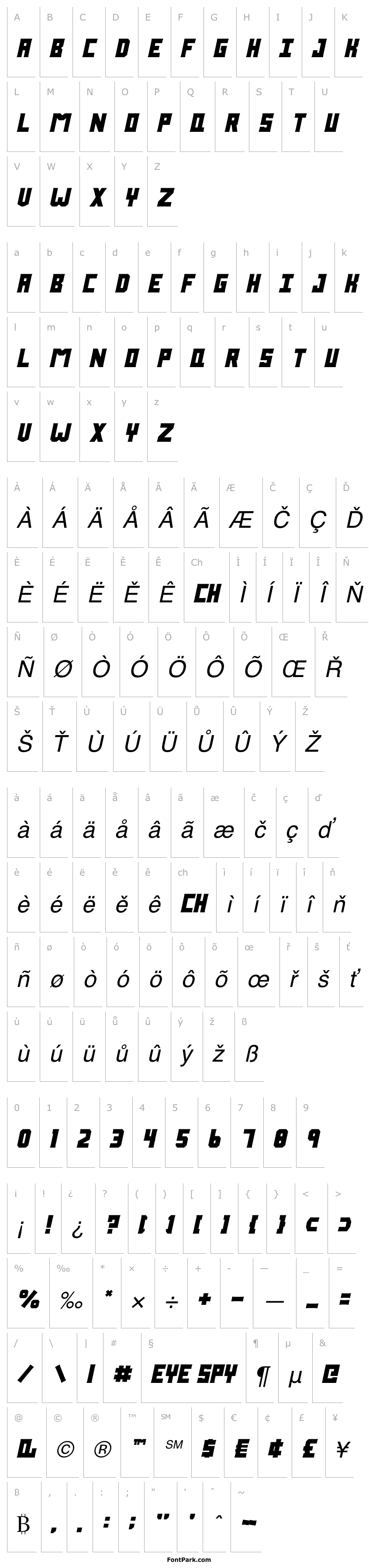 Overview Eye Spy Italic