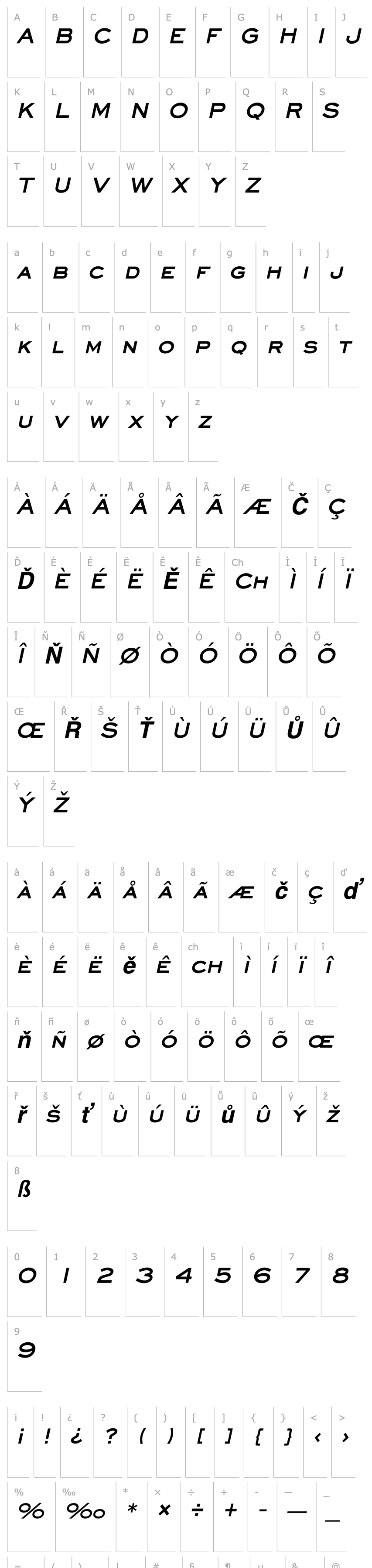 Overview Eyechart Bold Italic