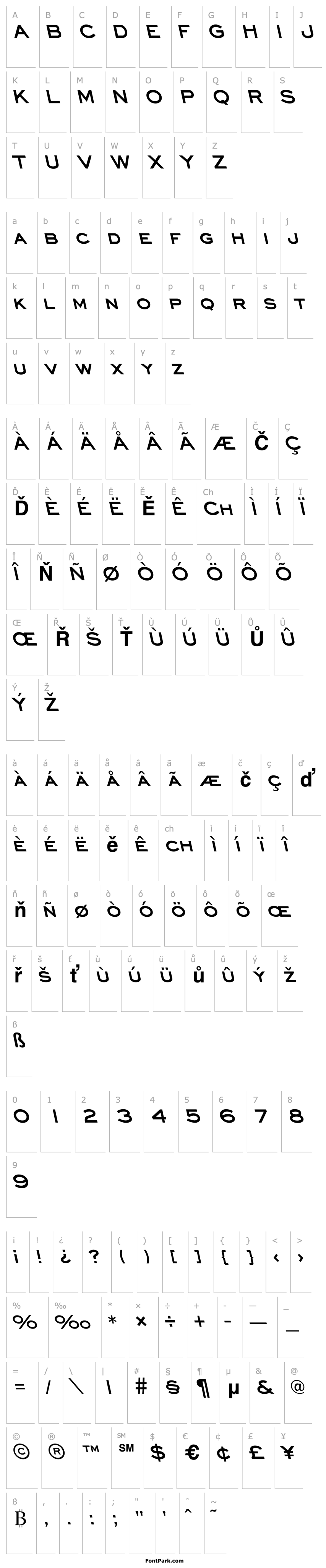 Overview EyechartBackslant Bold