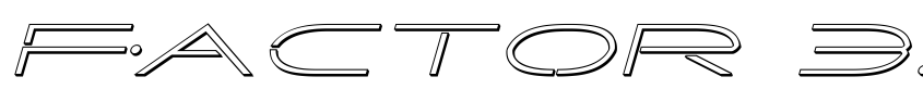 Font Factor 3D Italic by Daniel Zadorozny