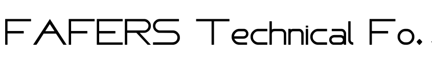 Preview FAFERS Technical Font