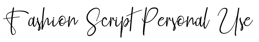 Preview Fashion Script Personal Use