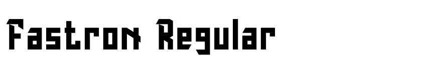 Font Fastron Regular by Unknown