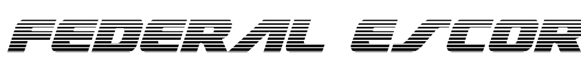 Font Federal Escort Scanlines Italic by Daniel Zadorozny