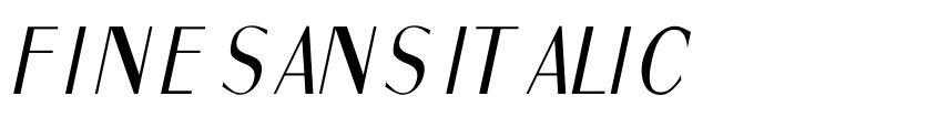 Preview Fine Sans Italic