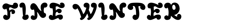 Font FINE WINTER by Alfin Ridhowi