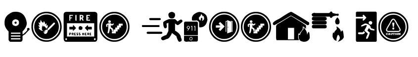 Preview Fire Safety Icons