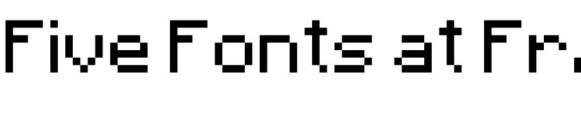 Preview Five Fonts at Freddy's Regular