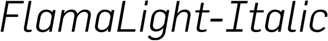 Preview FlamaLight-Italic