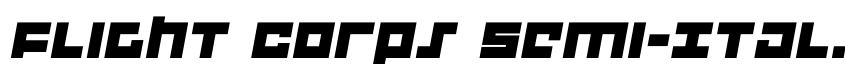 Font Flight Corps Semi-Italic by Daniel Zadorozny