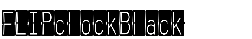Font FLIPclockBlack by Unknown