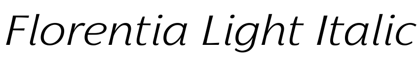 Font Florentia Light Italic by Francesco Canovaro