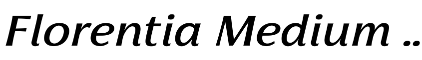 Font Florentia Medium Italic by Francesco Canovaro