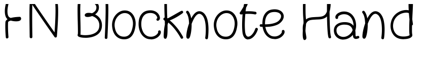Font FN Blocknote Hand by Paul IJsendoorn