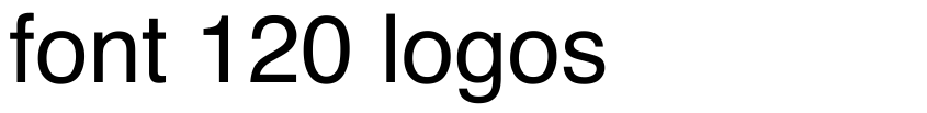 Preview font 120 logos