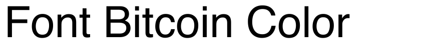 Preview Font Bitcoin Color