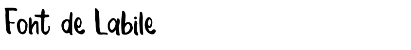 Preview Font de Labile