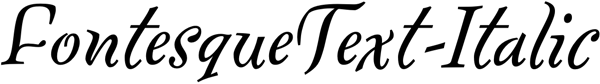 Preview FontesqueText-Italic