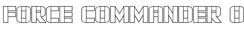 Font Force Commander Outline by Daniel Zadorozny