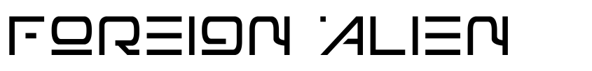 Font Foreign Alien by Daniel Zadorozny