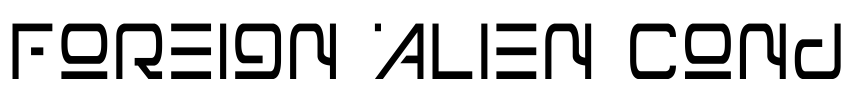 Písmo Foreign Alien Condensed od Daniel Zadorozny