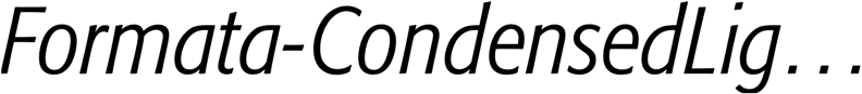 Preview Formata-CondensedLight Italic