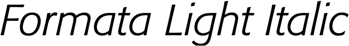 Preview Formata Light Italic