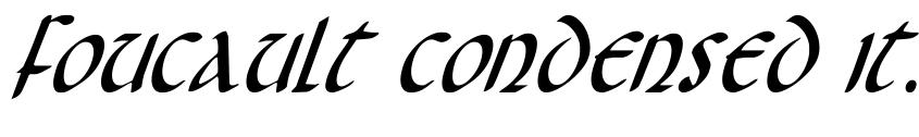 Preview Foucault Condensed Italic