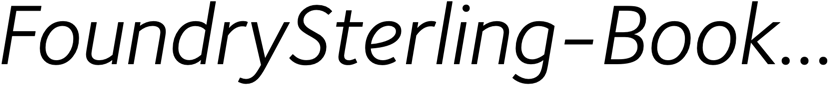 Preview FoundrySterling-BookItalic