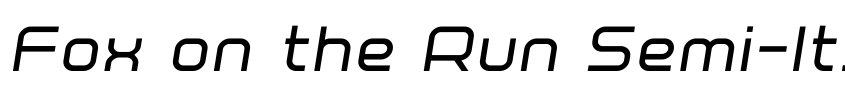 Font Fox on the Run Semi-Italic by Daniel Zadorozny