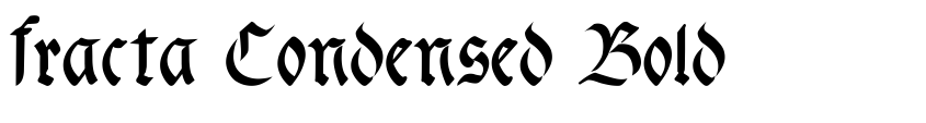 Preview fracta Condensed Bold