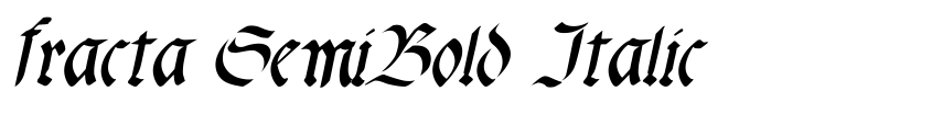Preview fracta SemiBold Italic