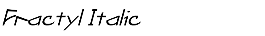 Preview Fractyl Italic