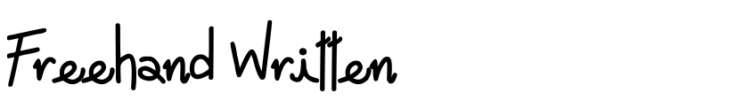 Preview Freehand Written