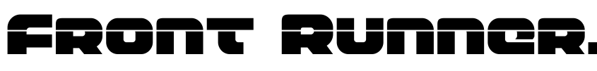 Font Front Runner Laser by Daniel Zadorozny