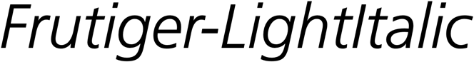 Preview Frutiger-LightItalic